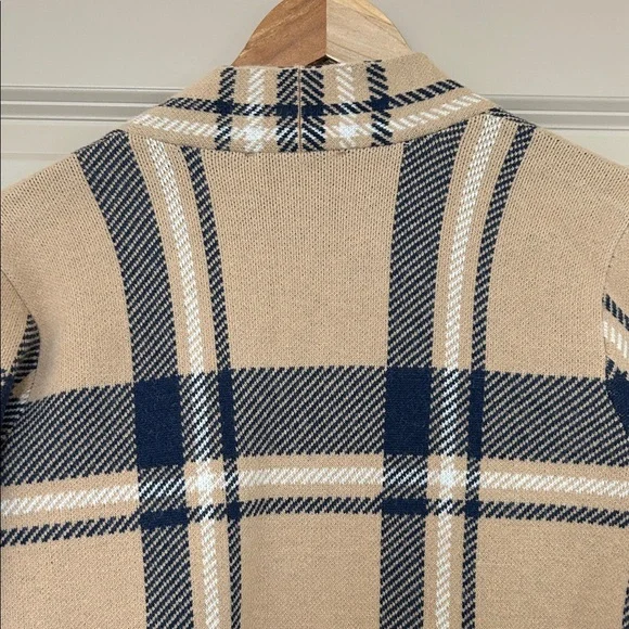 Ann Taylor Beige and Black Plaid Blazer - Picture 13 of 14